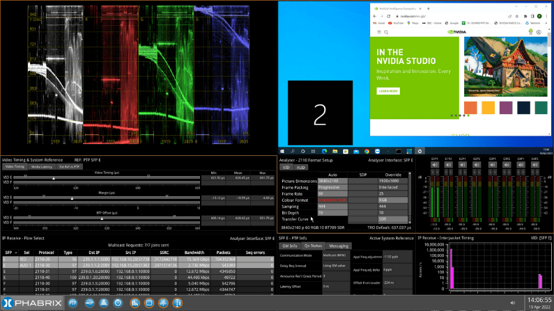 PHABRIX QxL Series used in NVIDIA Rivermax SDK for independent solutions testing and analysis